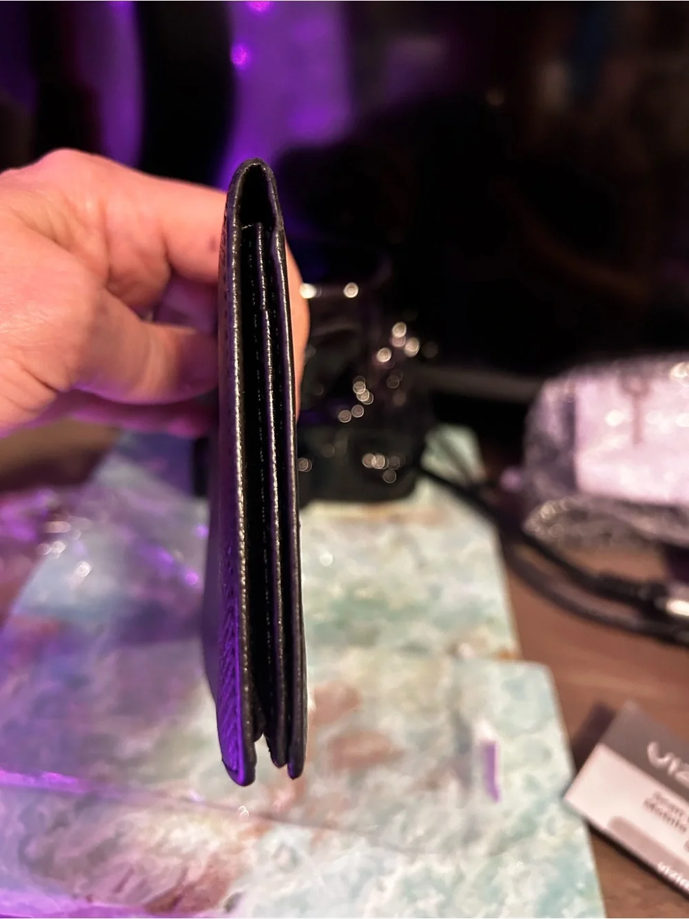 Louis Vuitton Black Slim Card Holder Wallet
